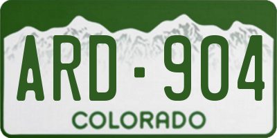 CO license plate ARD904