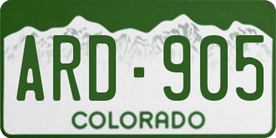 CO license plate ARD905
