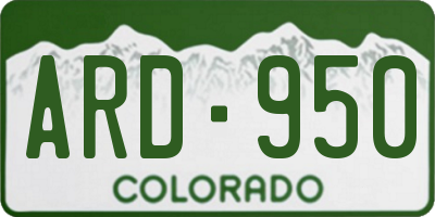CO license plate ARD950