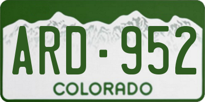 CO license plate ARD952