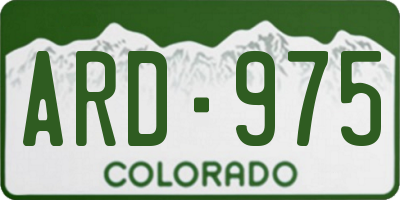 CO license plate ARD975
