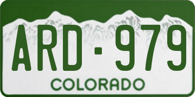 CO license plate ARD979