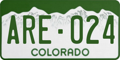 CO license plate ARE024