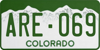 CO license plate ARE069