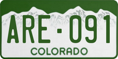 CO license plate ARE091