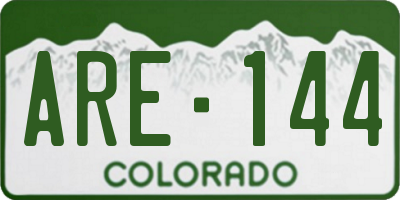 CO license plate ARE144