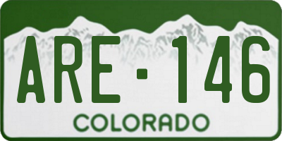 CO license plate ARE146