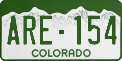 CO license plate ARE154