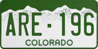 CO license plate ARE196