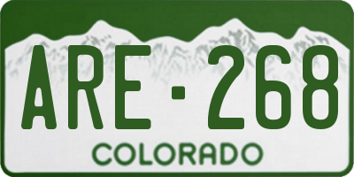 CO license plate ARE268