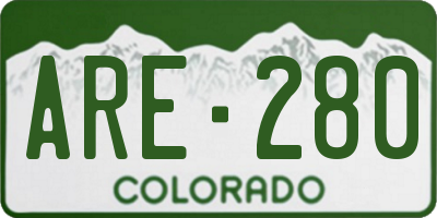 CO license plate ARE280