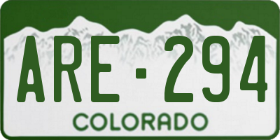 CO license plate ARE294