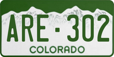 CO license plate ARE302