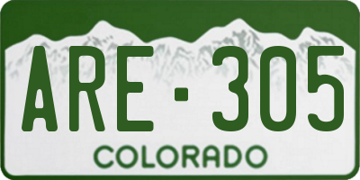 CO license plate ARE305