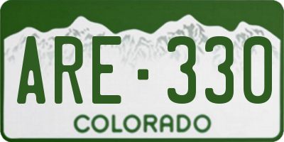 CO license plate ARE330