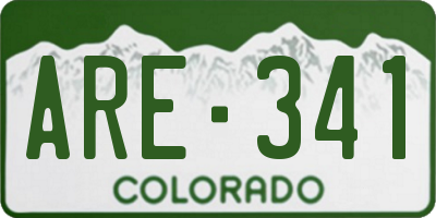 CO license plate ARE341
