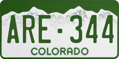 CO license plate ARE344