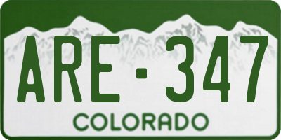 CO license plate ARE347