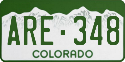 CO license plate ARE348