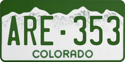 CO license plate ARE353