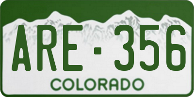 CO license plate ARE356