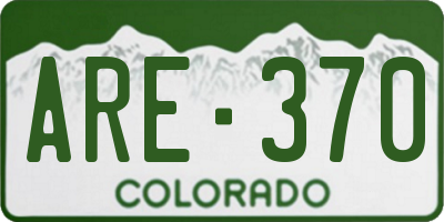 CO license plate ARE370
