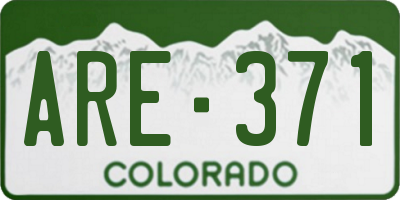 CO license plate ARE371