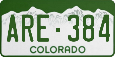 CO license plate ARE384
