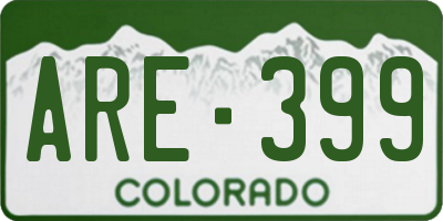 CO license plate ARE399