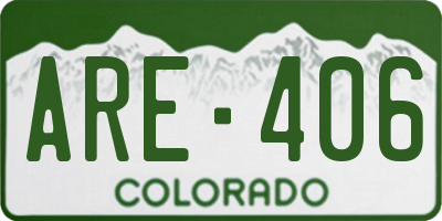 CO license plate ARE406