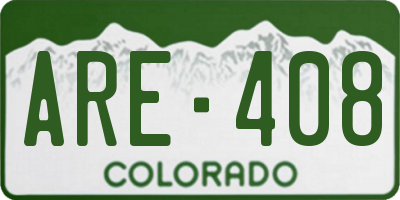 CO license plate ARE408