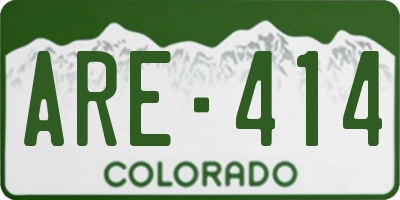 CO license plate ARE414