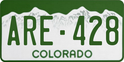 CO license plate ARE428