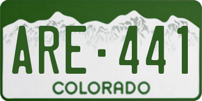 CO license plate ARE441