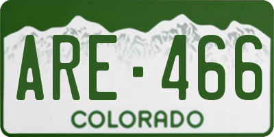 CO license plate ARE466