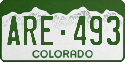 CO license plate ARE493