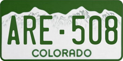 CO license plate ARE508