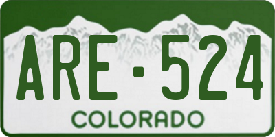 CO license plate ARE524