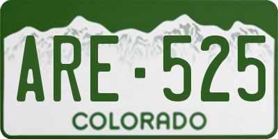 CO license plate ARE525