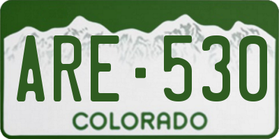 CO license plate ARE530
