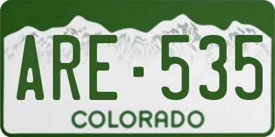 CO license plate ARE535