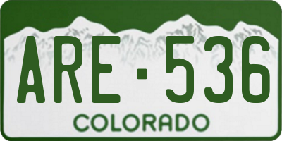 CO license plate ARE536