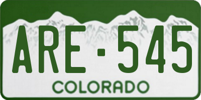 CO license plate ARE545