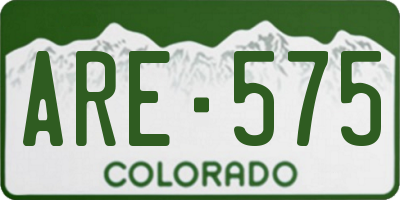 CO license plate ARE575