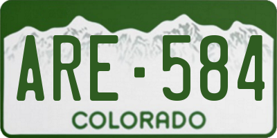 CO license plate ARE584