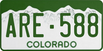 CO license plate ARE588