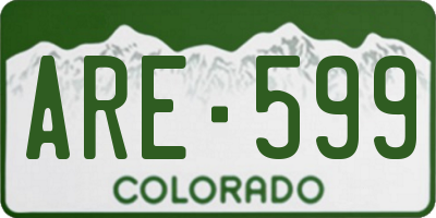 CO license plate ARE599