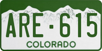 CO license plate ARE615