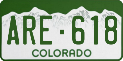 CO license plate ARE618
