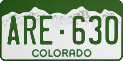 CO license plate ARE630